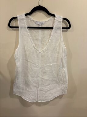 Red Haute White Gauze Tank Size M